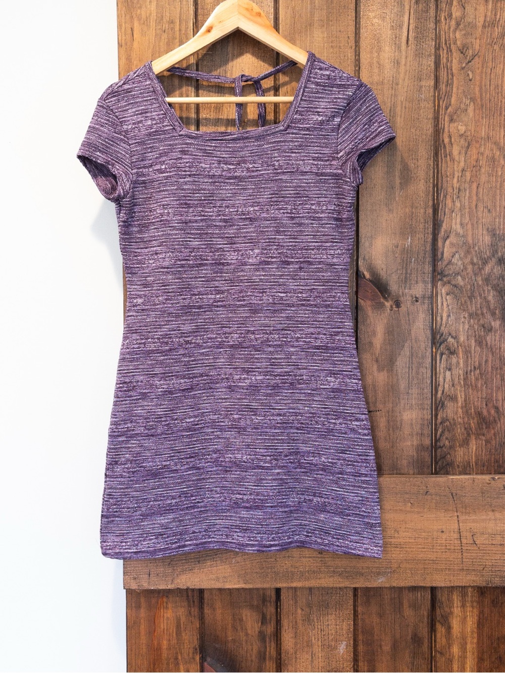 Vintage 90's Y2K Aqua Blues Purple Jacquard Metallic Tie Back Mini Dress Small